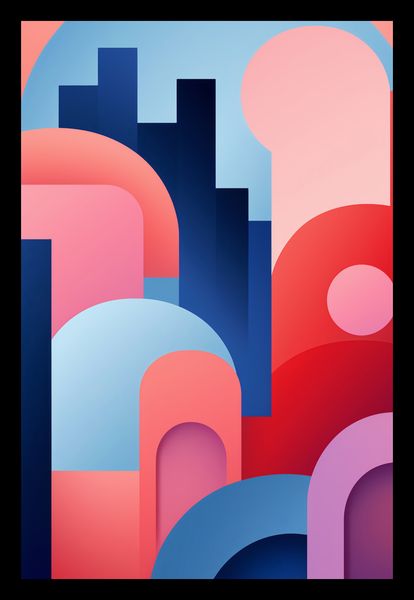 Plakat 20x30cm Miasto Kolorów zdjęcie 2