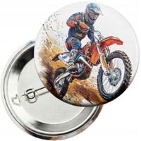 Przypinka z agrafką 59mm - MOTOR MOTOCYKL MOTOCROSS
