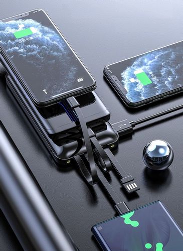 POWER BANK ŁADOWARKA 2,1A 4x KABLE 10000 mAh na Arena.pl