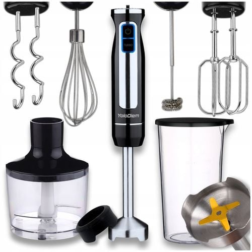 BLENDER RĘCZNY WIELOFUNKCYJNY 9W1 1500W PRO 4 TYTANOWE OSTRZA BOGATY na Arena.pl