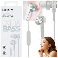 ORYGINALNE SŁUCHAWKI PRZEWODOWE SONY MDR-XB55AP EXTRA BASS Białe