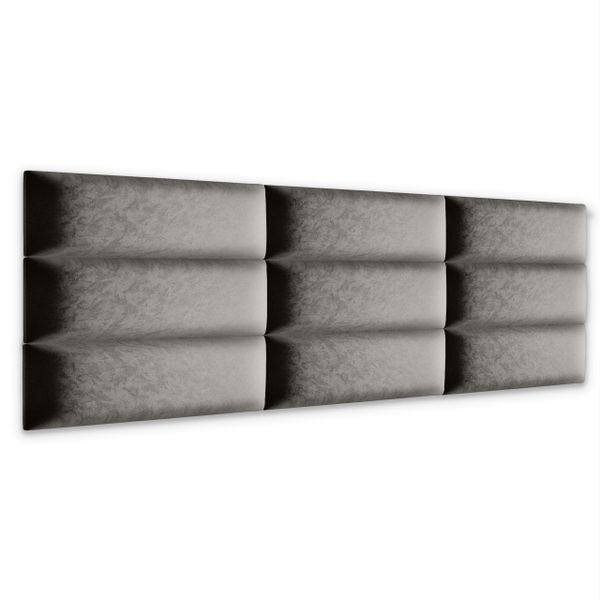 PANELE TAPICEROWANE ŚCIENNE SZARE WEZGŁOWIE 3D 60cm x 20cm zdjęcie 2