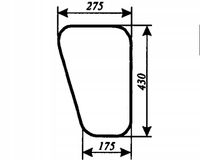 szyba przednia dolna - dół ciągnika MTZ-82 Belarus kabina duża oryginalna