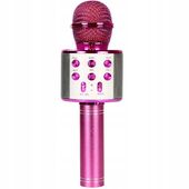 MIKROFON BEZPRZEWODOWY KARAOKE GŁOŚNIK BLUETOOTH RÓŻOWY IDEALNY NA PREZENT