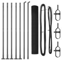 Ogrodzenie z słupkami Szary 1 x 10 m Stal