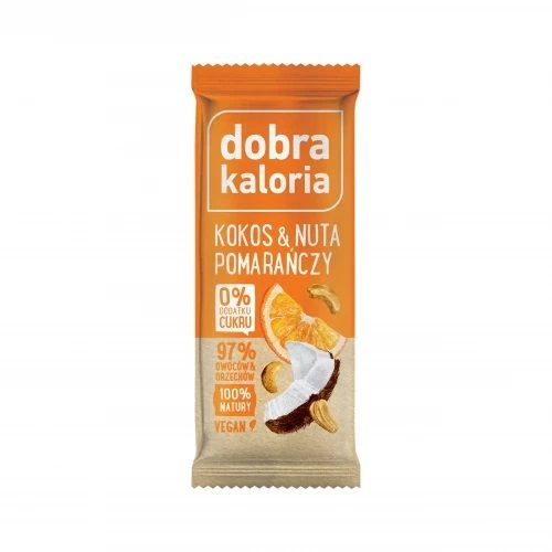 Dobra Kaloria Baton kokos & nuta pomarańczy 35g na Arena.pl