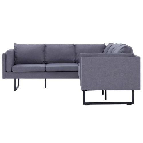 Sofa Narożna, Jasnoszara, Materiałowa na Arena.pl