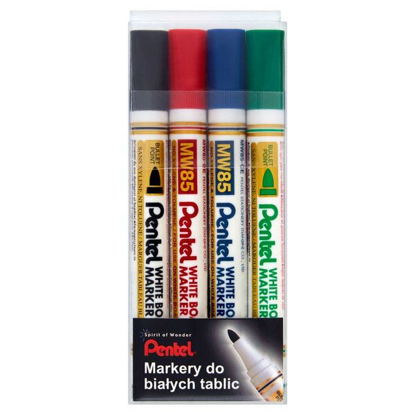 MARKER DO BIAŁYCH TABLIC 4SZT MW85 4W PENTEL zdjęcie 1