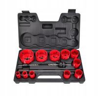 AWTOOLS KOMPLET OTWORNIC BIMETALOWYCH 15 elem. 19-76 mm