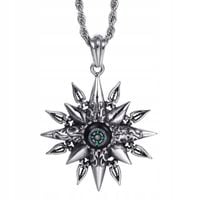 SREBRNA ZAWIESZKA KOMPAS + ŁAŃCUSZEK