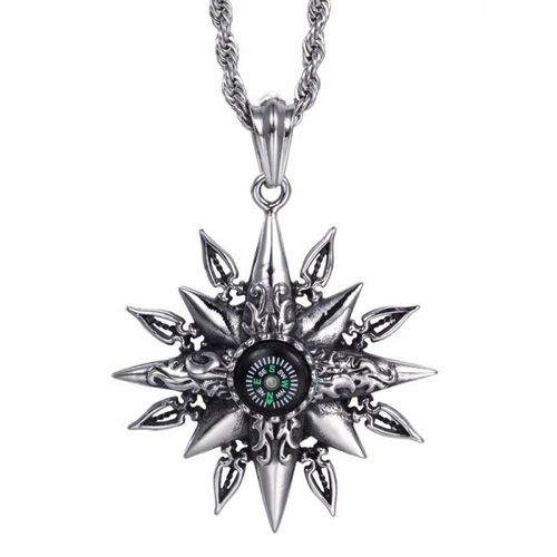 SREBRNA ZAWIESZKA KOMPAS + ŁAŃCUSZEK na Arena.pl