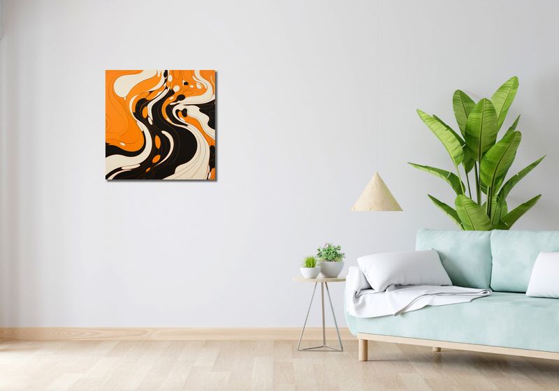 Obraz 60x60cm Tańczący Atrament zdjęcie 2