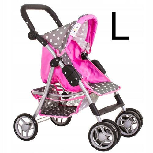 WÓZEK DLA LALEK spacerowy duża spacerówka TORBA PRZEWIJAK regulowana rączka na Arena.pl