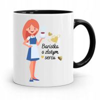 Dla Baristy Baristki Kawiarki Kubek Czarny Prezent Z Nadrukiem Ze Zdjęciem