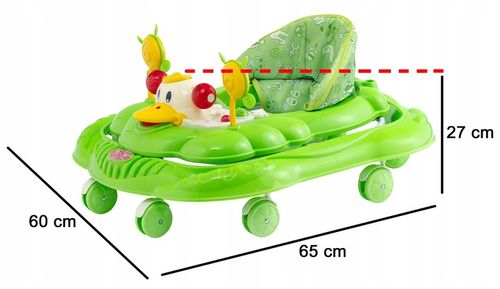INTERAKTYWNY CHODZIK JEŹDZIK DLA DZIECI SKŁADANY 3 KOLORY KACZUSZKA na Arena.pl