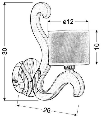 Ambrosia 1 kinkiet 1x40W E14 + 6W LED chrom na Arena.pl