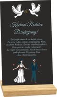 STATUETKA RAMKA dla rodziców na wesele personalizowany prezent nadruk UV