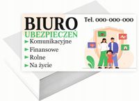 Wizytówki firmowe Foliowane 1000szt dużo wzorów BIURO UBEZPIECZEŃ