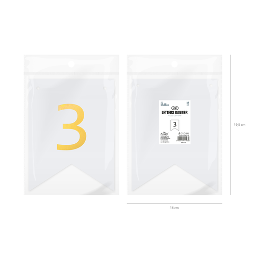 Baner DIY 16 cm - cyfra 3 na Arena.pl