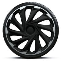 4x Kołpaki 16 MISANO SB CZARNO SREBRNE TUNING