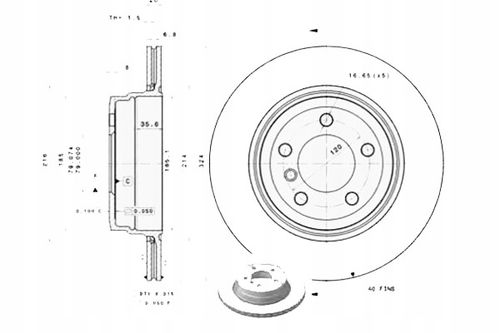 TARCZA HAM TYL 324X20 V BREMBO na Arena.pl