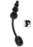 anal snake plug & penis ring black