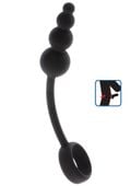 anal snake plug & penis ring black