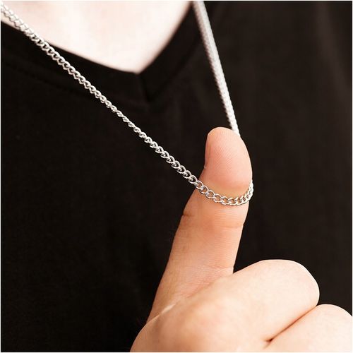 Łańcuszek męski ze stali chirurgicznej 316L srebrny splot Pancerka BLINGART na Arena.pl