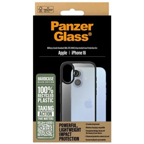 Etui PanzerGlass HardCase na iPhone 16 - czarne na Arena.pl