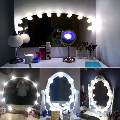 10x ŚWIATEŁKA LAMPKI LED NA LUSTRO TOALETKI 10 Poziomów Jasności 4,5M na Arena.pl