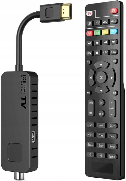 DEKODER TUNER TV HD DVB-T2 i DVB-C HEVC H.265 MINI STICK NAGRYWANIE PVR zdjęcie 9