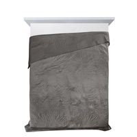 NARZUTA NA ŁÓŻKO VELVET WELUR 170X210 CM GRAFITOWA