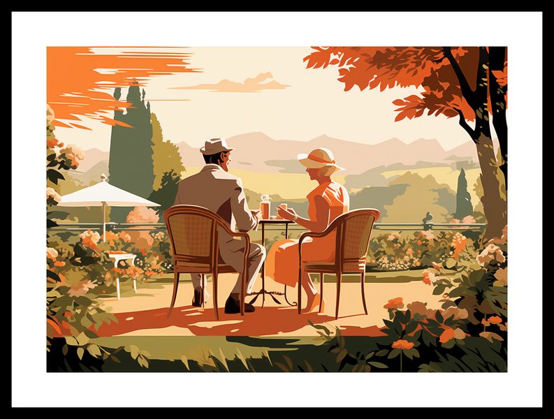 Plakat 42x29,7cm Retro Randka zdjęcie 3