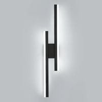 LAMPA ŚCIENNA CZARNY KINKIET LED NOWOCZESNA W ŁAZIENKA KORYTARZ 6500K IP44
