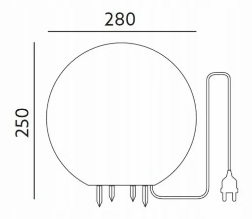 Lampa Ogrodowa Stojąca Kula Świetlna 28cm na E27 na Arena.pl