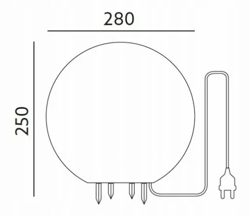 Lampa Ogrodowa Stojąca Kula Świetlna 28cm na E27 zdjęcie 9