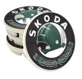 SKODA DEKIELKI na felgi zaślepki felg KAPSLE ŠKODA kołpaczki 55mm 4szt.