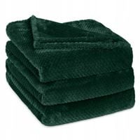 GRUBY KOC WYTŁACZANY NA ŁÓŻKO KANAPE MATERAC 200x220cm NARZUTA CIEPŁY SOFT