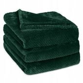 GRUBY KOC WYTŁACZANY NA ŁÓŻKO KANAPE MATERAC 200x220cm NARZUTA CIEPŁY SOFT