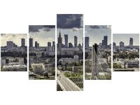 75CM 120 OBRAZ 5 ELEM WARSZAWSKI PEJZAŻ ŚCIENNY DRUK