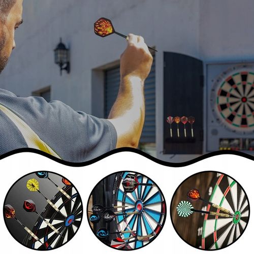 ZESTAW 12 RZUTEK DO DARTA 100 GROTÓW + 42 PIÓRKA RZUTKI DART GRA PALETKI na Arena.pl