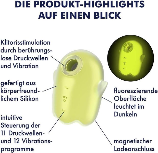 Satisfyer Glowing Ghost Yellow zdjęcie 3