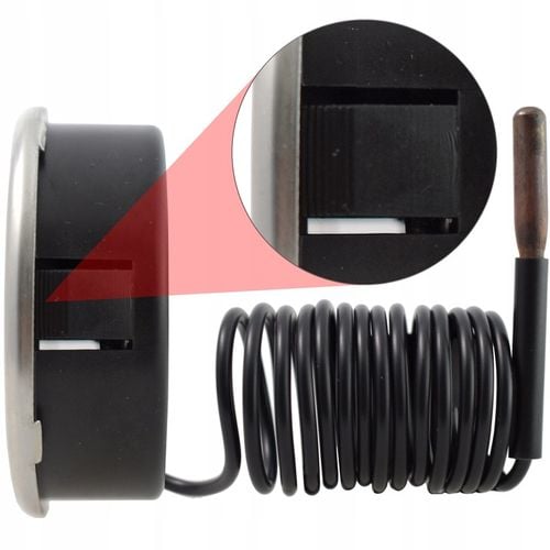 TERMOMETR TARCZOWY z kapilarą okrągły sonda 0-120 na Arena.pl