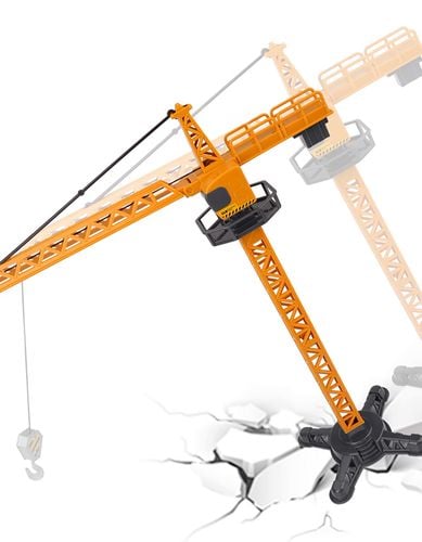 dźwig żuraw  budowlany obrotowy ruchomy budowa 50 elementów + pojazd na Arena.pl