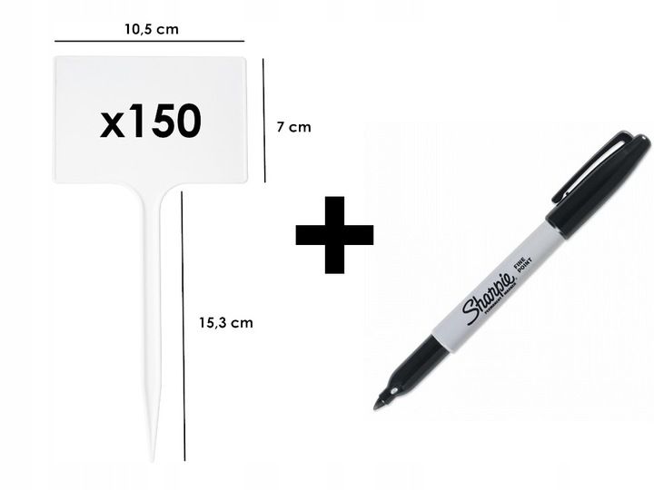 Tabliczki Etykiety do opisu roślin + marker zdjęcie 2