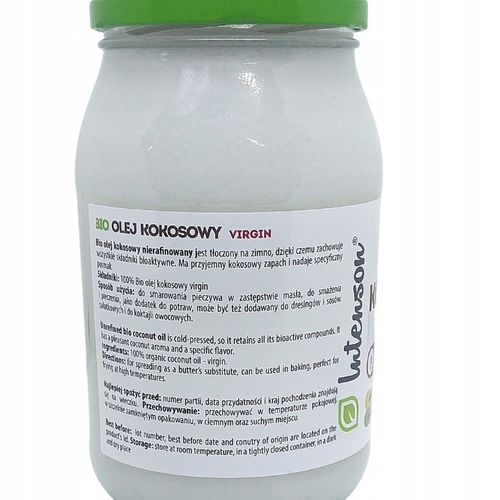 Olej kokosowy nierafinowany Intenson 900 ml na Arena.pl