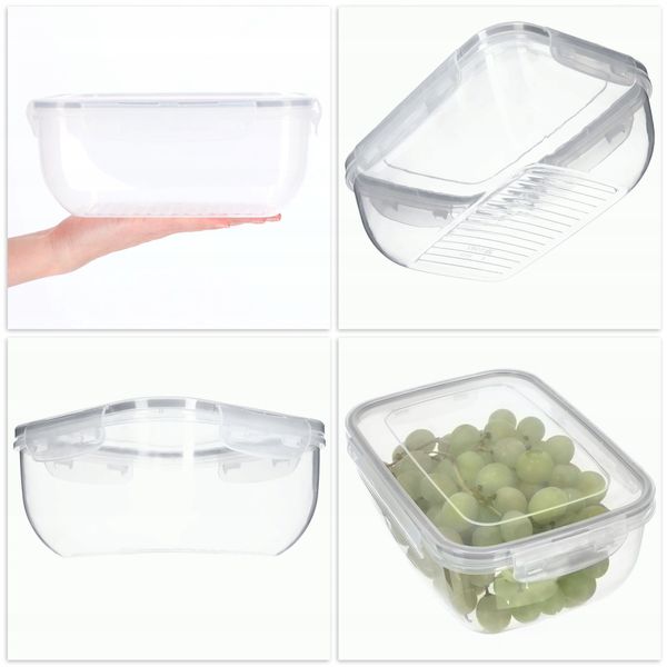 POJEMNIK NA ŻYWNOŚĆ LUNCH PUDEŁKO PLASTIKOWE 2,3L zdjęcie 4