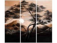 90CM 80 OBRAZ 3 ELEM SPOKOJNA NOC ŚCIENNY