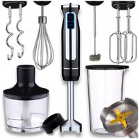 Blender ręczny YoloDiem 1500W 9w1 czarny 4 tytanowe ostrza