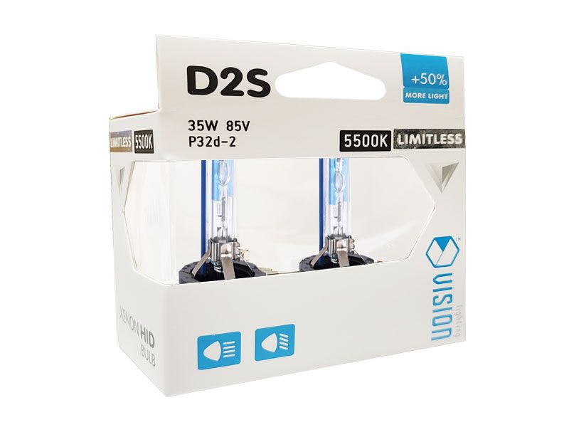 D2S XENON ŻARNIK PALNIK 5500K +50% 35W 85V VISION 2szt zdjęcie 4